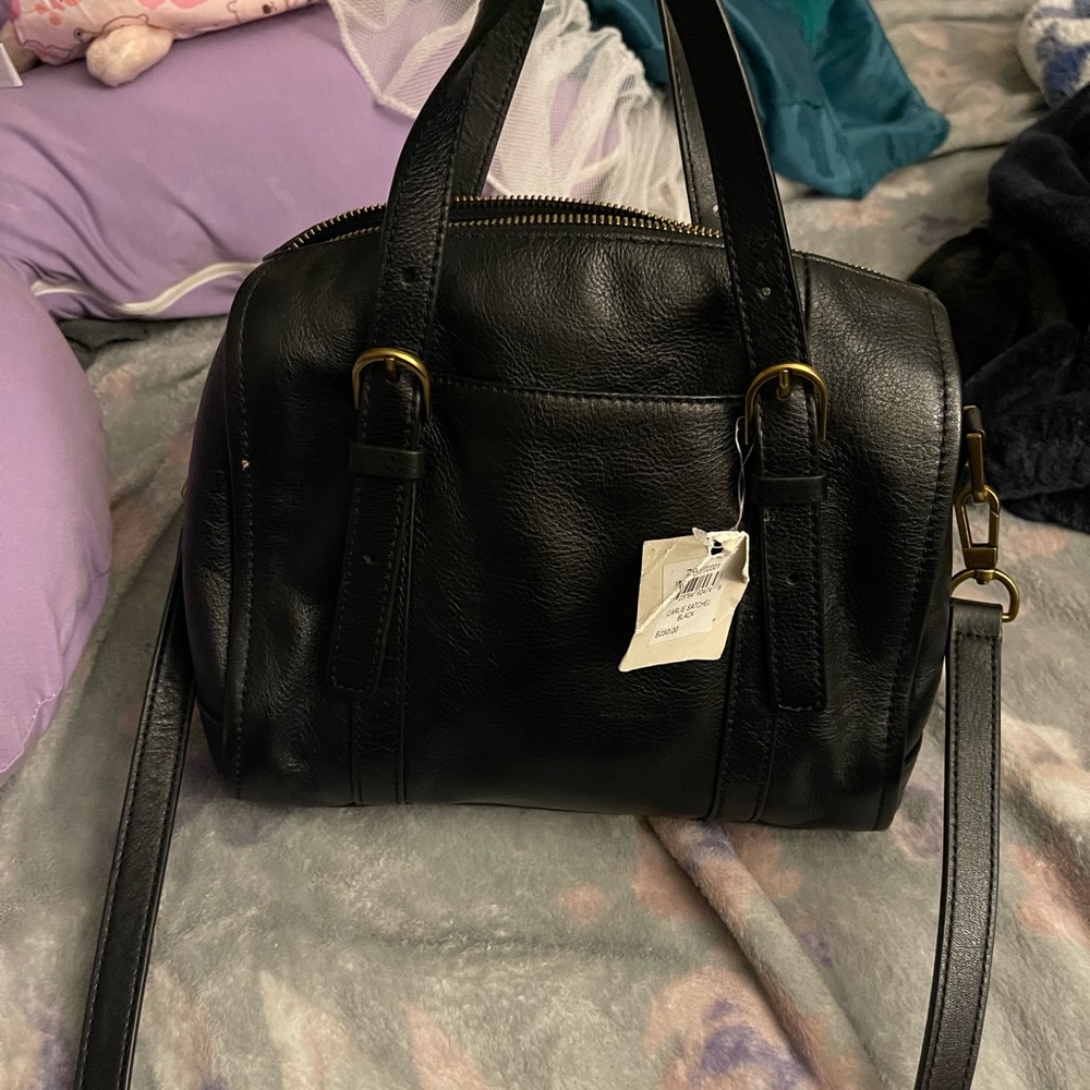 Fossil Carlie satchel black